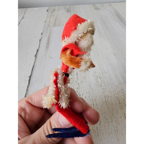 Antique Santa felt bendable unique clause Xmas tree decor - Picture 5 of 8